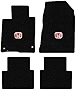 Lloyd Mats Heavy Duty Carpeted Floor Mats for Honda Civic 4 Door 2016-ON (No Hybrid) (Si ok) - Silver and Red Honda H (Black, 4PC - Fronts + Rears)
