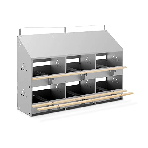 Wiesenfield WIE-CNB-120 Legenest Zink/verzinkter Stahl 12 Nester mit Matten Legenest Hühner Legenester für Hühner Hühner…