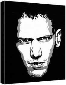 Wentworth Miller (100% Original Painting. Not A Print ) Acrylic Paint On Deep Framed Canvas (60 x 50 x 1.8 cm) 3-Colour Black/Grey/White-picture-24