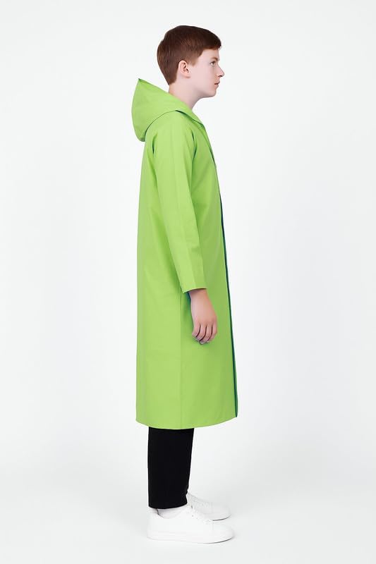 Image of Kids School Raincoat for Boys & Girls | PVC Lightweight Hooded Long Rainwear with Pockets | Suitable for School