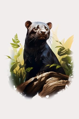 Notizbuch: Tayra Notizbuch | 6x9 Zoll DIN A5 | 100 Seiten liniert | Hyrare Notizheft | Marder Tagebuch | Tier Schreibheft