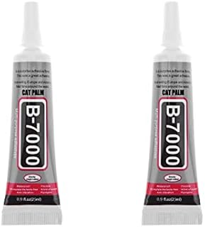 CAT PALM B-7000 Adhesive, Multi-Function Glues Paste Adhesive Suitable for Glass,Wooden, Jewelery, 0.9 oz, 2 Packs
