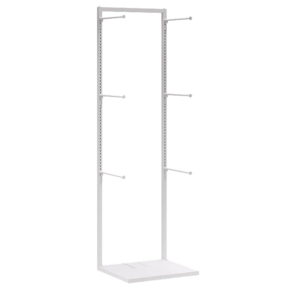 YNBSHGAA Freestanding Garment Rack Display Stand, Multifunctional Storage Hanger for Clothes, Lingerie, Scarves, Towels for Retail Store, Showroom, Mall, Gold,White-40x40x135cm