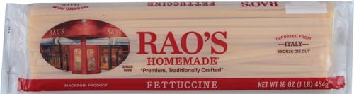 Image of Rao's Homemade Fettuccini Pasta, 16oz, Traditionally Crafted, Premium Quality, From Durum Semolina Flour, Traditional Bronze Die Cut, Imported from Italy (Pack of 2)