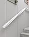 Wood Handrails for Indoor Stairs White, 3ft/4ft/5ft/6ft/8ft/10ft/12ft/18ft/20ft Modern Stair Handrail Grab Bar Kit, Wall Mount Support for Bars Lofts Kindergarten Home Corridor Railings(310cm/10ft)