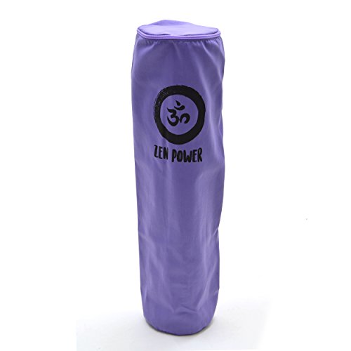 Zen Power - Borsa per Yoga in Cotone - Comoda Sacca per Yoga - 63x25cm in Lilla