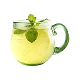 Taza de café con ondas de vidrio de mar, taza de bebida soplada a mano, taza de té para amantes de la playa, para café caliente, bebidas de leche, sala de estar, oficina, restaurante, cocina