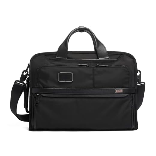 TUMI - Alpha 3 Slim Three Way Laptop Briefcase - 15 Inch Computer Bag for Men and Women - Black
