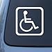 Handicapped Sign - Car, Truck, Notebook, Vinyl Decal Sticker #2305 | Vinyl Color: White