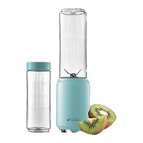 Lp Living Plus 150W Electric Mini Portable Blender Personal Size with 280ml x 2 bottles, Easy to Clean and Carry Cover