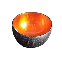 Hiseng Bol En Noix De Coco Imprimé à Jet D'encre,Bol De Coquille De Noix De Coco Naturelle - Bol De Stockage Réutilisable,Bol De Décoration, Pour Des Clés, Bijoux,Noix,Bonbons (Bleu