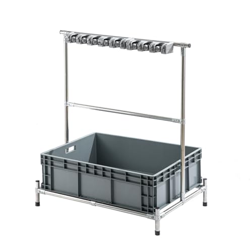 SnamicE Chariot de Nettoyage Multifonctionnel et Organisateur d'outils Support Mobile pour Balai et serpillière Chariot d'évier à roulettes,