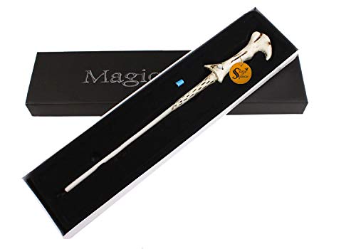 Sage Square Handcrafted Classic LED Illuminating Voldemort Magic Wand, Wizard Lighting Tip Stick Collectible, Cosplay Accessory (34 cm Long, Multicolour)