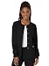Snap Front Scrub Jackets for Women, Workwear Revolution Soft Stretch WW310, XL, Black