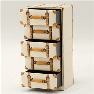 Amazon｜トランク型チェスト/リビング収納 【5段】 幅41cm 合成皮革/合 