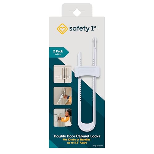Safety 1st Double Door Baby-Proofing Cabinet Lock 2 Pack White