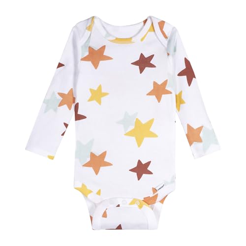 Image of Onesies Brand Unisex Baby 6-Pack Long Sleeve Bodysuits - Breathable Cotton One-Piece Outfits for Newborns & Infants