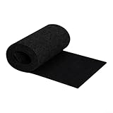 Hasaller Tapete acolchado de fieltro marino para cubierta de barco para kayaks, yates, caravanas, lanchas, color negro y gris, 2000 x 50 cm, lavable, reutilizable, antideslizante, protector de suelo