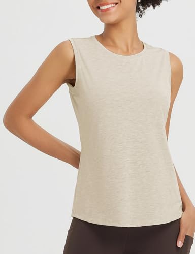baleaf Women's Workout Tank Tops Racerback Open Back Yoga Top Sleeveless Running Shirts Loose Fit Athletic Gym Sports2