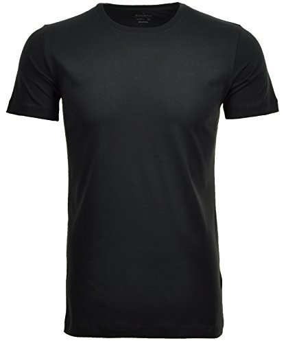 Preisvergleich Produktbild Ragman Herren 2 T-Shirt Doppelpack Bodyfit mit Rundhals, Schwarz, L