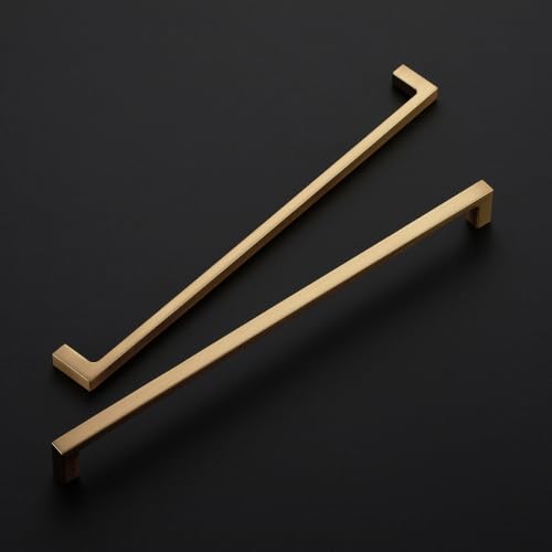 Image of Ravinte Champagne Bronze Kitchen Square Cabinet Handles 11-5 /16 Inch 20 Pack