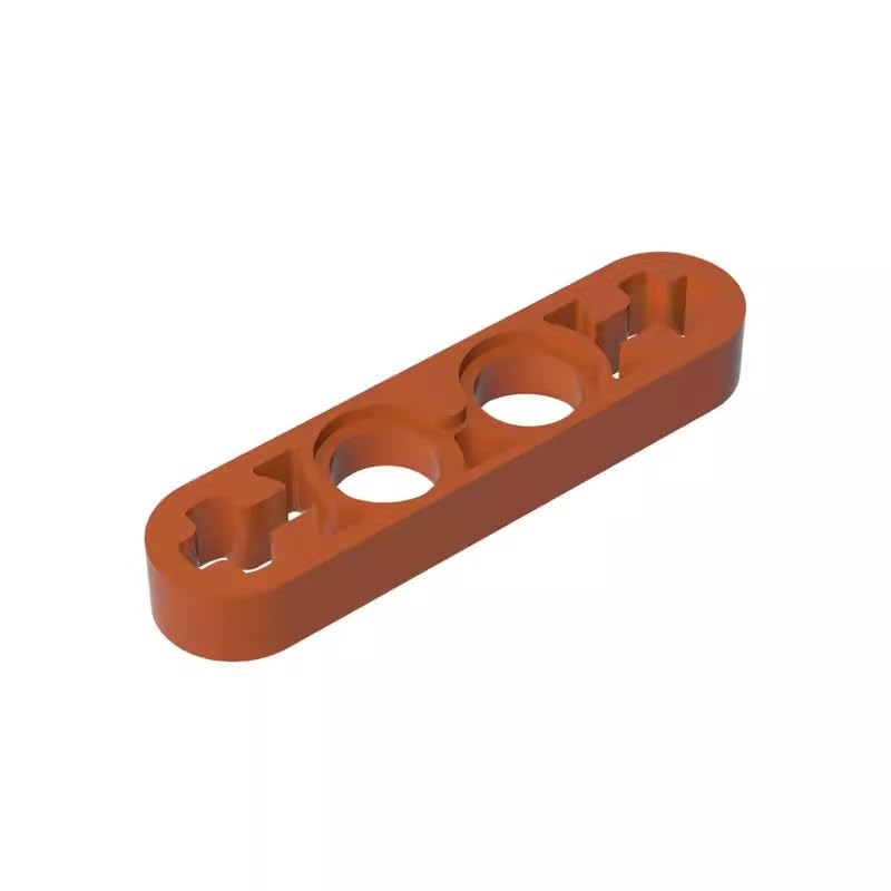32449 Technic Beam 1X4 Thin 50 Pieces High-Precision MOC Building Bricks Replacement Parts Compatible with Lego bricks GDS-690 Dark Orange โ image 1