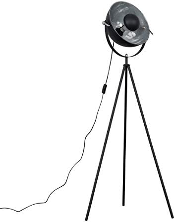 Retro Photography Style Tripod Floor Lamp in a Black Metal Finish