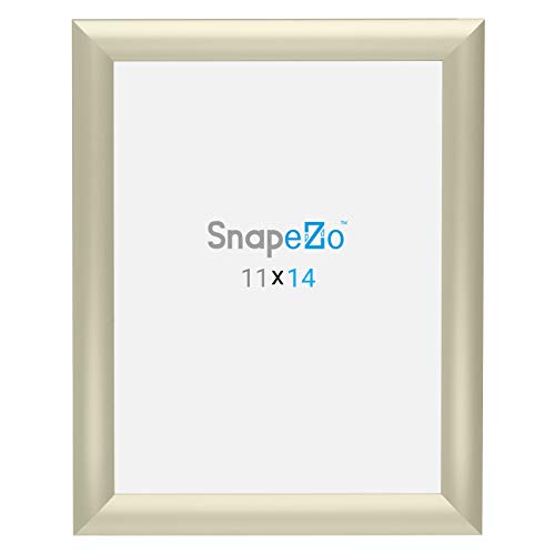 image for SnapeZo Diploma Frame 11x14 Inches, Off-White 1 Inch Aluminum Profile,