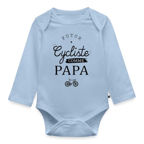 Futur cycliste comme papa body bébé manches longues en coton