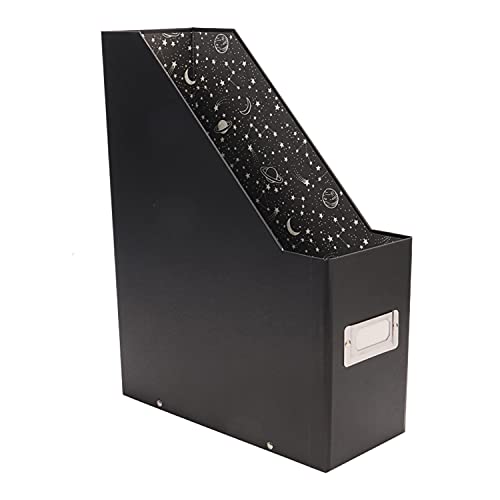 Snap-N-Store Arquivo de armazenamento de revista infantil, 31 x 9,88 x 24 cm, preto/espaço, pacote c