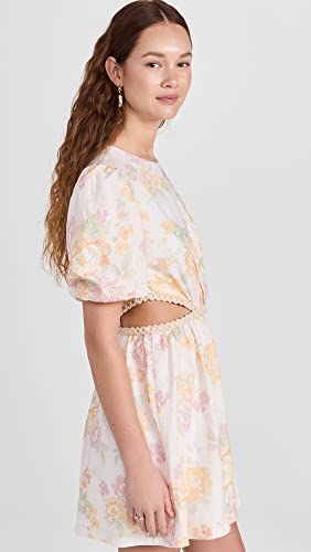 Wayf Women's Plaza Cut Out Mini Dress, Garden Roses, Floral, S #TOP3