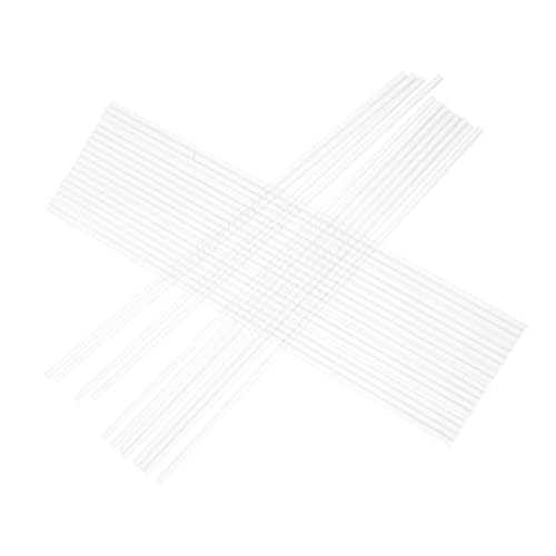 OUNONA 30 Pack Acrylic Rods Craft Support Sticks for Dolls Cake Toppers DIY Projects Strong