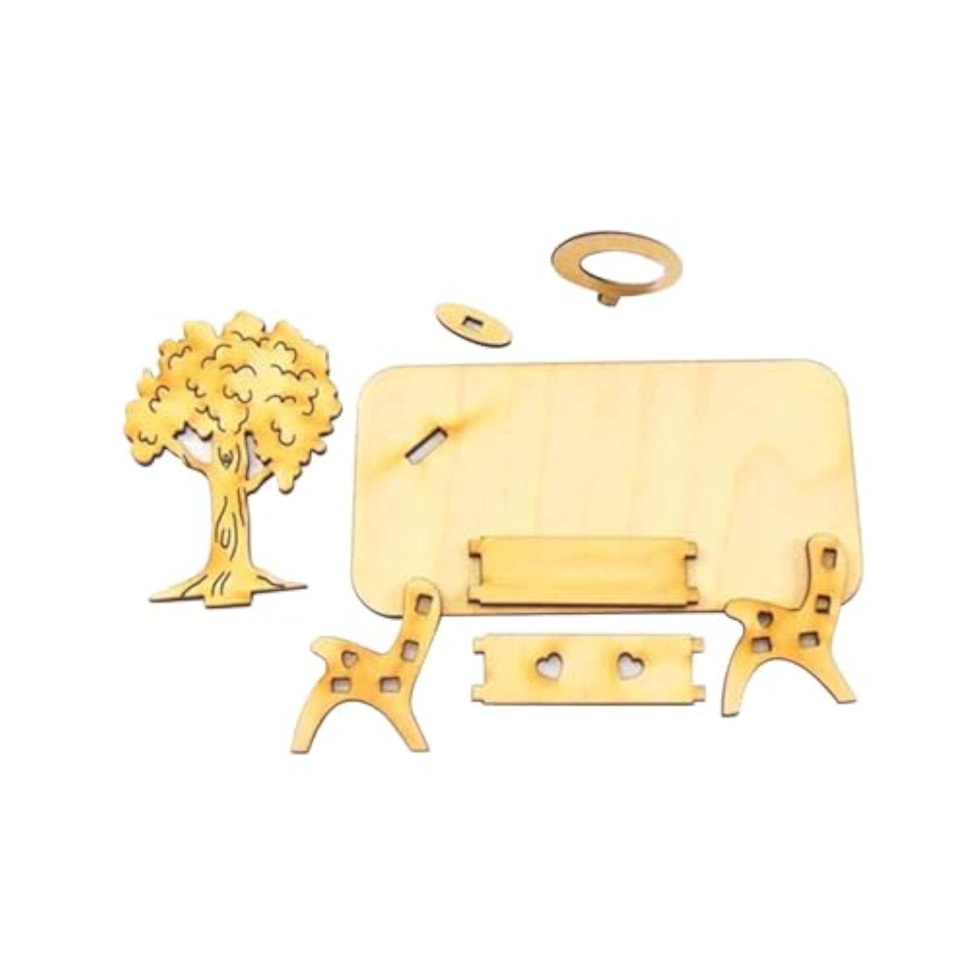 DIY Garden Tree Bench Ornament Miniature Garden Tree Figurine