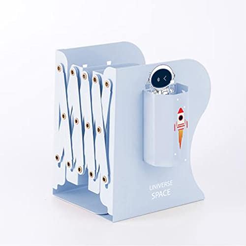 Image of Volo Expandable Bookcase Desktop Bookend /Book Stand /Book Holder /Book Organizer, Office Book Organizer Box Book Stand, Book Organiser, File Holders Organizer for Kids Room and Office.(Color : Blue)