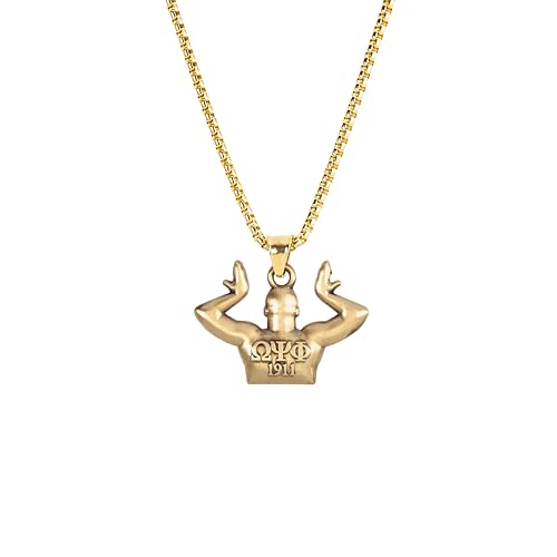 Bad Bananas BBGreek Omega Psi Phi Paraphernalia - Official Vendor - Dog Tag Pendant Necklace - 24 Inch Box Chain - Collection