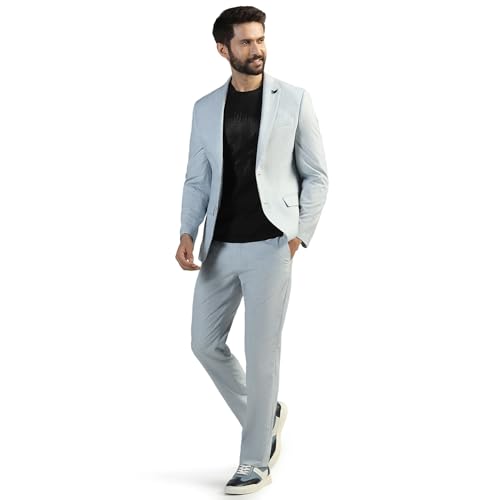 Image of blackberrys Men's Slim Fit Checked 3-Piece Suit