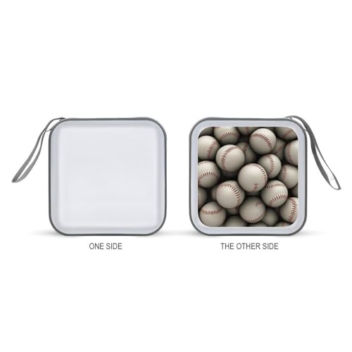 Funda para CD de béisbol rígida anticaídas para 40 DVD portátil 8