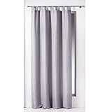 100% Poliester DOUCEUR D\'INTERIEUR - 1600516, Cortina Trabillas, 140 X 260 Cm, Essentiel, Poliéster Liso, Gris