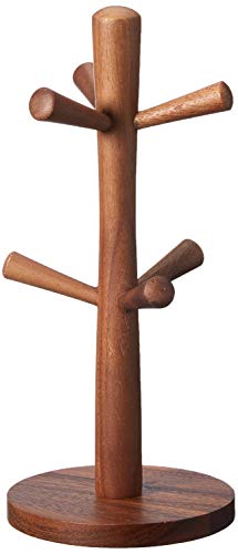 T&G Tuscany Mug Tree for 6 Mugs in Acacia Wood