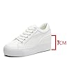 FARZAH Women High Top Trainers Height Increasing Shoes Platform Casual Sports Gym Lace Up Athletic Hidden Heel Chunky Sneakers Wedge Boots (Color : White, Size : 5 UK) #5