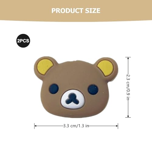 NXPpiULeh 2 PCS Tennis Dampener Cute Tennis Racket Dampener Tennis Shock Absorber Animal Tennis Vibration Dampener Dampener Tennis Racquet for Tennis Accessories(Bear) - Thumbnail 2