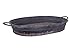 Creative Co-Op Oval Metal Tray with Handles and Distressed Black Finish