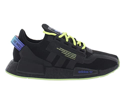 Adidas Nmd_R1.V2 Boys Shoes Size 5, Color: Black/Neon cover