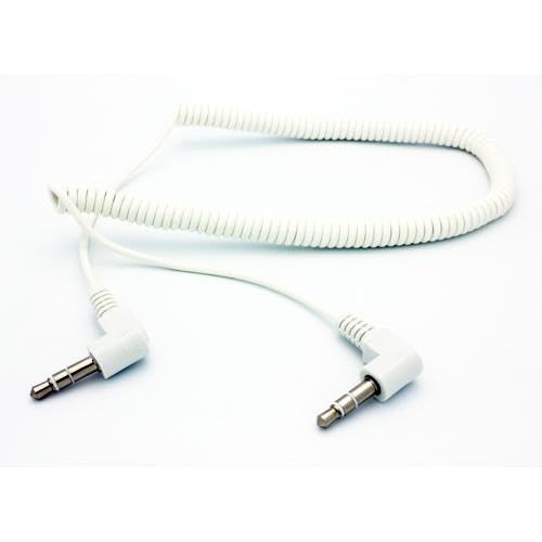 Cable Auxiliar 3.5mm para Auto Coiled Blanco miniatura 2