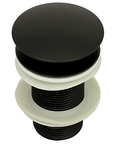 bonde de lavabo sans trop plein noir universelle Ensemble vasque push open accessoires de salle de bain de vidage lavabo bonde de vidage bonde pop up en Cover