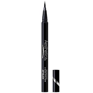 Aesthetica Felt Tip Liquid Eyeliner Pen – Fast-drying Waterproof & Smudge Proof Eye Liner (Jet Black)