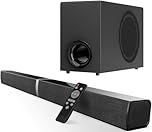 GarageRock 2.1ch Soundbar with Subwoofer for TV, 120W 2-in-1 Sound Bar Surround Sound System with Wired Subwoofer, Sound Bar for TV with Deep Bass&Volume Boost&3 EQ Mode, Bluetooth 5.3/ARC/OPT/AUX