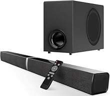 Immersive Sound Feast with Epic Bass: This sound bar is specially designed for users who pursue the ultimate audio experience, instantly upgrading your home entertainment system. With an 80W powerful output, the soundbar delivers rich, balanced, dyna...
