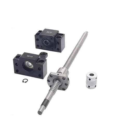 SFU1204 L-300mm Rolled Ball Screw C7 with End Machined + 1204 Ball Nut + BK/BF10 End Support + Coupler for CNC Parts ZHENGGFPW