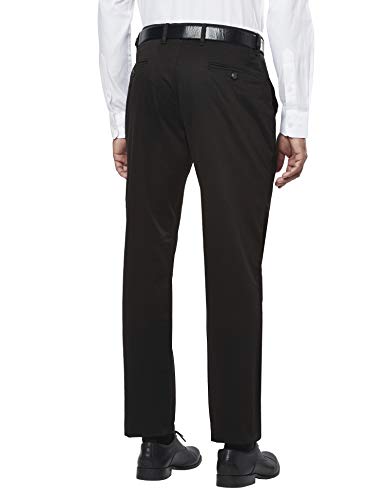 Image of Raymond Men's Cotton Blend Twill Pattern Slim Fit Flat Front Chinos